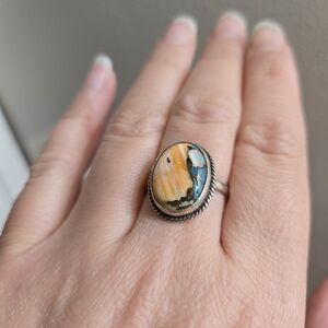 Spiny Turquoise Sterling Silver Ring